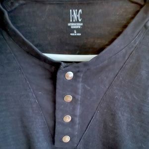 INC Black Long Sleeve Shirt; size L.